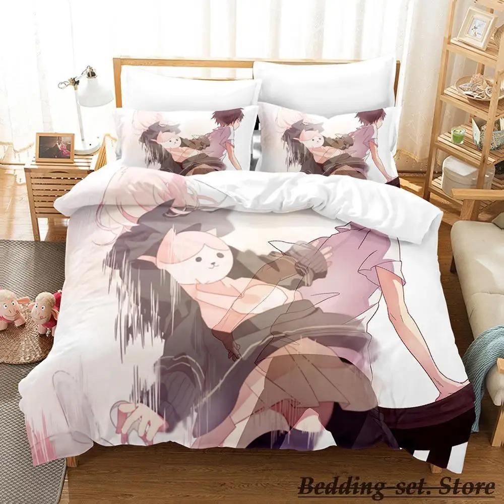 Danganronpa V3 Bedding Set Cartoon Anime three-piece set Adult Kid Bedroom Duvetcover Sets Kawaii Girls comforter bedding sets