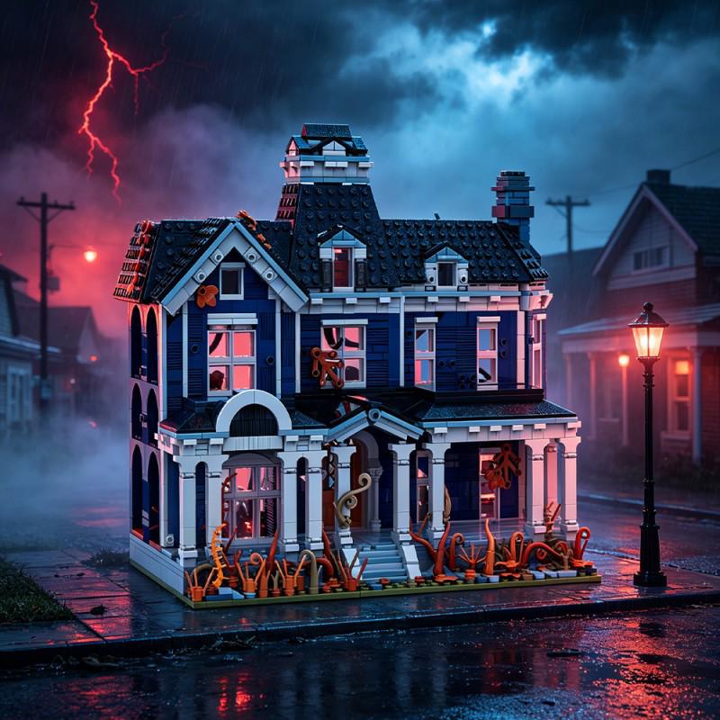 MOC Strange Tales Haunted House Building Blocks Model - Halloween Gift