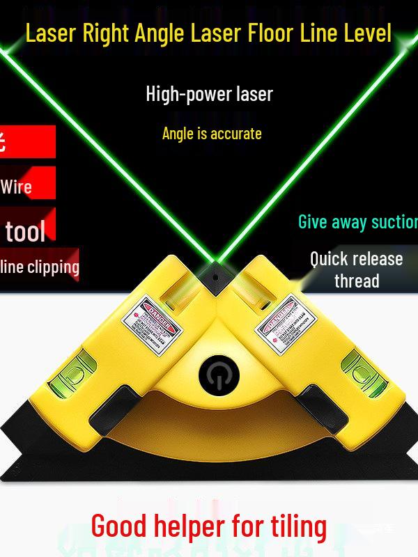 High Precision 90° Infrared Laser Level Ruler with Ground Wire Tester
