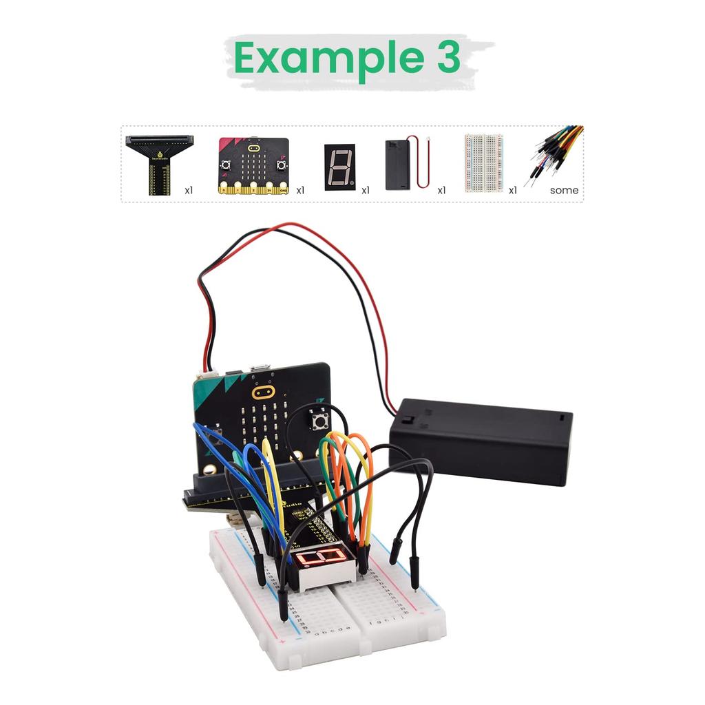 KEYESTUDIO Microbit Basic Starter Kit for BBC V2 Accessories STEM Kit Coding for Kids Beginners Microbit (Includes Microbit V2)