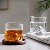 180ml Japanese Whiskey Glass - Heat-Resistant Borosilicate, Elegant Mountain View Tumbler for Scotch, Wine & Tea Home Barware