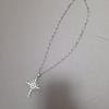 Used Judith Davis Rosary Cross Pendant Necklace