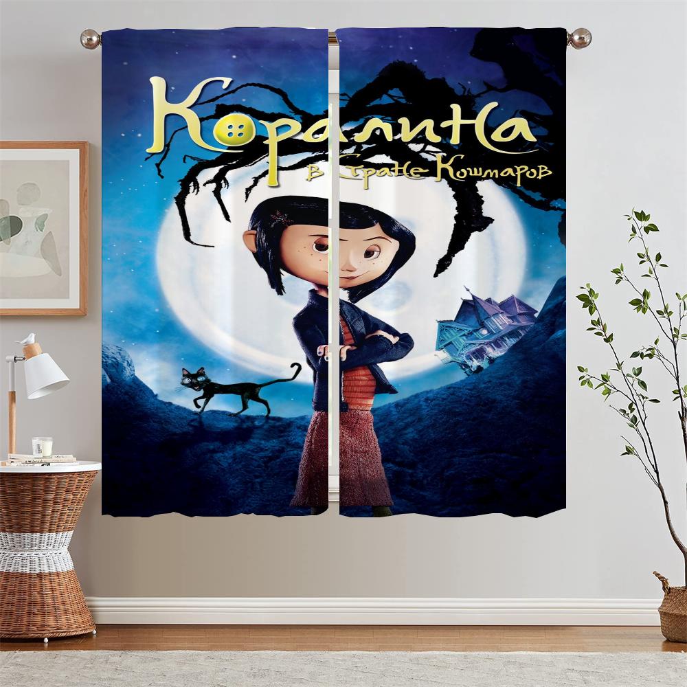 

Coralines2 Шкафы для украшения гостиной Шторы для детской комнаты Затемняющие шторы для ванной Подхваты для оконных занавесок W50xH70cmx2pcs-CL