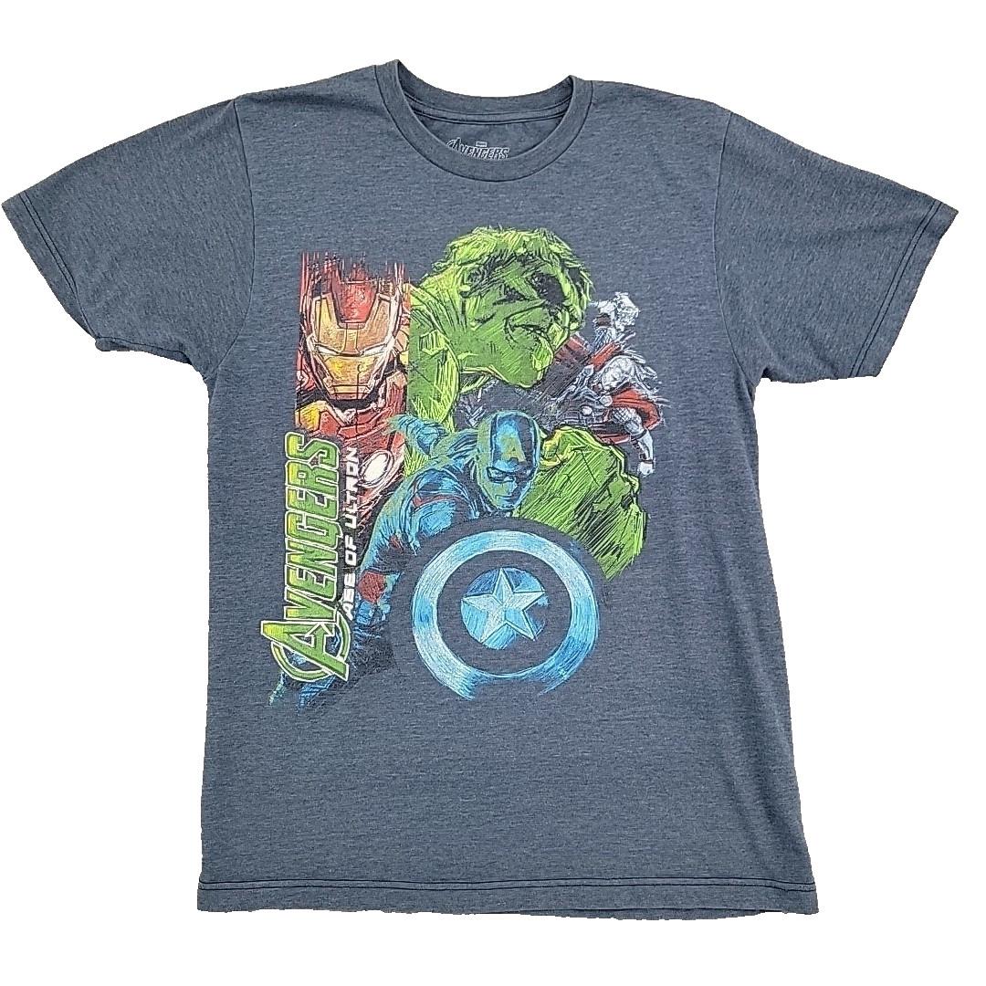 Avengers Marvel Mens T-Shirt Size Medium Age of Ultron Gray S