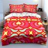 Vibrant Retro Floral Symphony Bedding Sets Duvet Covers Pillowcases(1* Duvet Cover 2* Pillowcases Without Duvet Insert)
