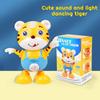 Dancing Electric Toy Cartoon Cute Small Yellow Tiger Doll Home Decor Kid Gift Baby Early Education Musical Dance Light Baby Gift