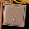 French Titanium Steel Heart Choker Necklace And Bracelet Set Sweet Peach Heart Tassel Design Women Jewelry