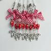 Lovely Phone Charm Colorful Beaded Keychain Acrylic Alloy Keyring Bag Accessory