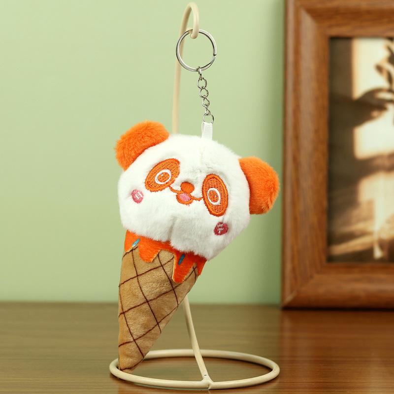 

Beautifully Panda Designed Ice Cream Plush Toy 15cm Childrens Idea Gift оранжевый