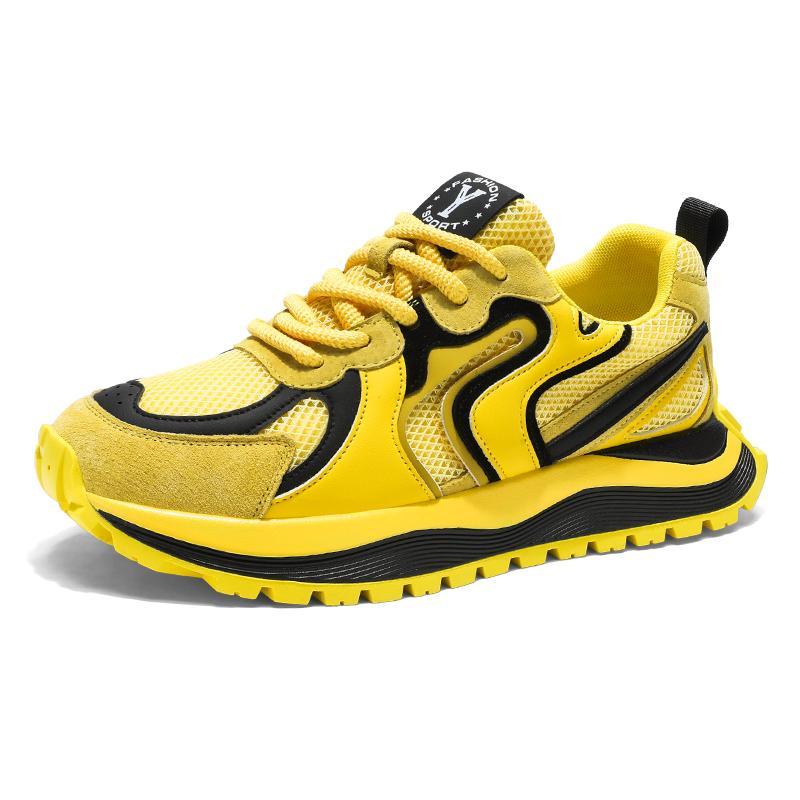 

Желтые Массивные Кроссовки Мужские Модные Дизайнерские Мужские Туфли Кроссовки Дышащие Мужские Кроссовки на Платформе Повседневные Zapatillas Informales 39