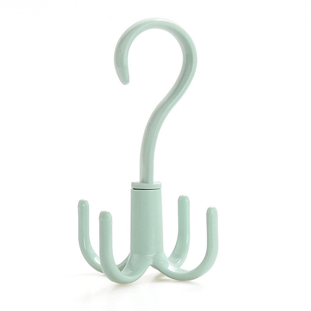 

Вращающаяся на 360 градусов пластиковая вешалка с 4 крючками для сумок, держатель для полки, органайзер зелёный