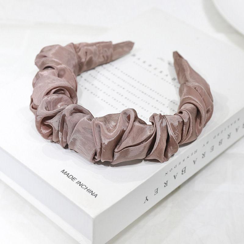 Hairpin Hair Band Hair Accessories Pleated Headwear Pure Color Headband Fashion