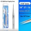VETUS ST Gold Label Precision Stainless Steel Tweezers for Hair Removal, Eyelash Extensions & Nail Art