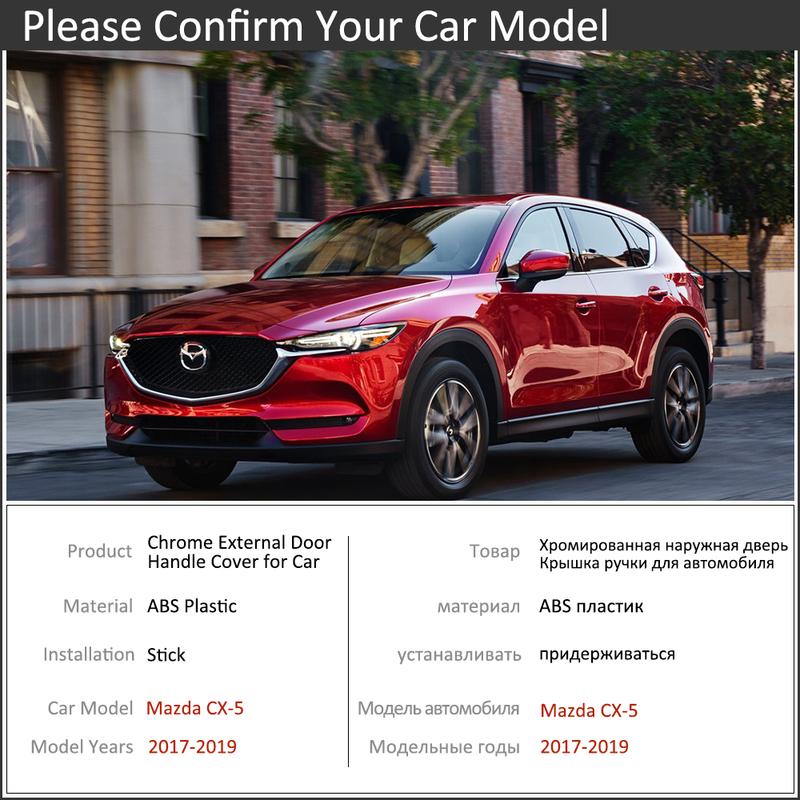 Chrome Car Door Handle Cover for Mazda CX-5 CX5 CX 5 KF 2017~ Luxury Trim Set of 4Door Exterior Accessories Car Styling 2018