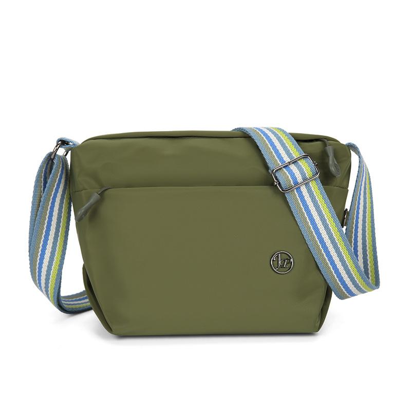 

Сумка 2025 года, новая многослойная сумка для мобильного телефона, нейлоновая сумка для мам, модная однотонная повседневная сумка через плечо 24x13x16cm зелёный