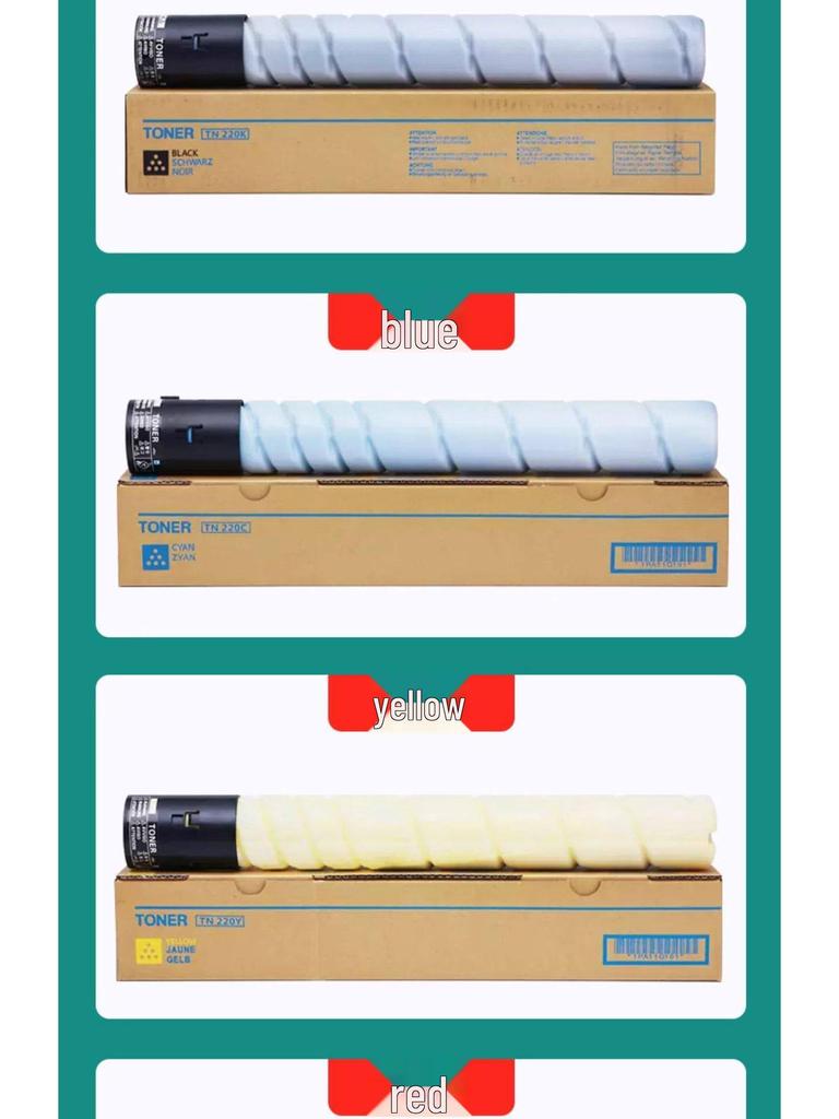 Compatible Toner Cartridge for Minolta: C221 TN220, C281 TN321, C284, C364, C224e, C227.