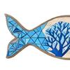 4Pcs/Set Wooden Fish Coastal Wall Art, Handcrafted Fish Wall Decoration, Rustic Nautical Fish Wall Sculpture for Living Room, Lake House, Bathroom