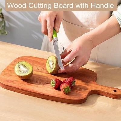 Wood Cutting Board Charcuterie Board Dual-Sided Cheese Board for Kitchen Camping Food