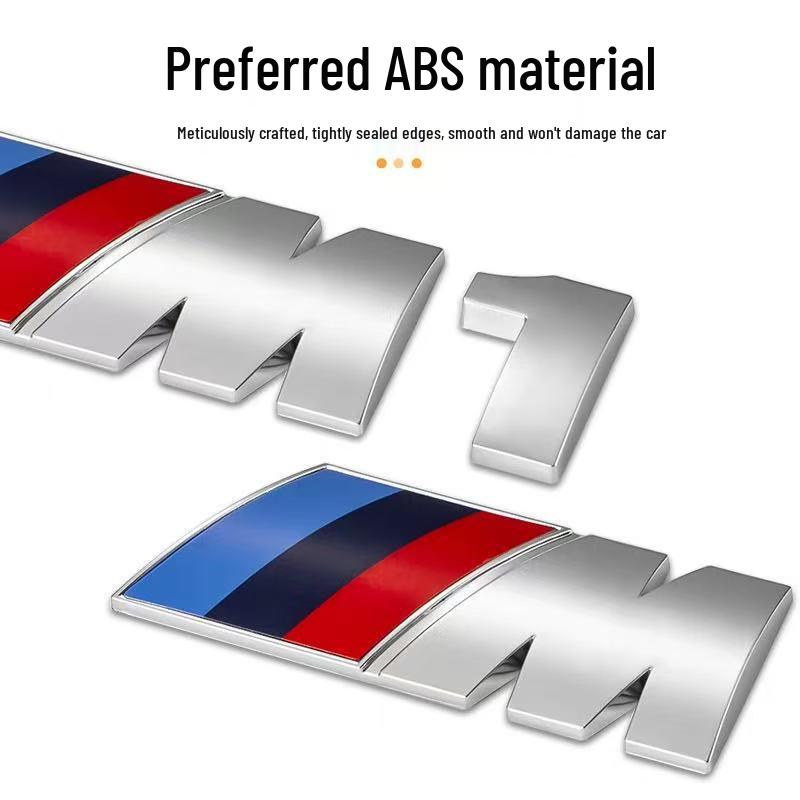 BMW M Series Rear Fender Logo Sticker for M1-M6, 3 & 5 Series, X6M