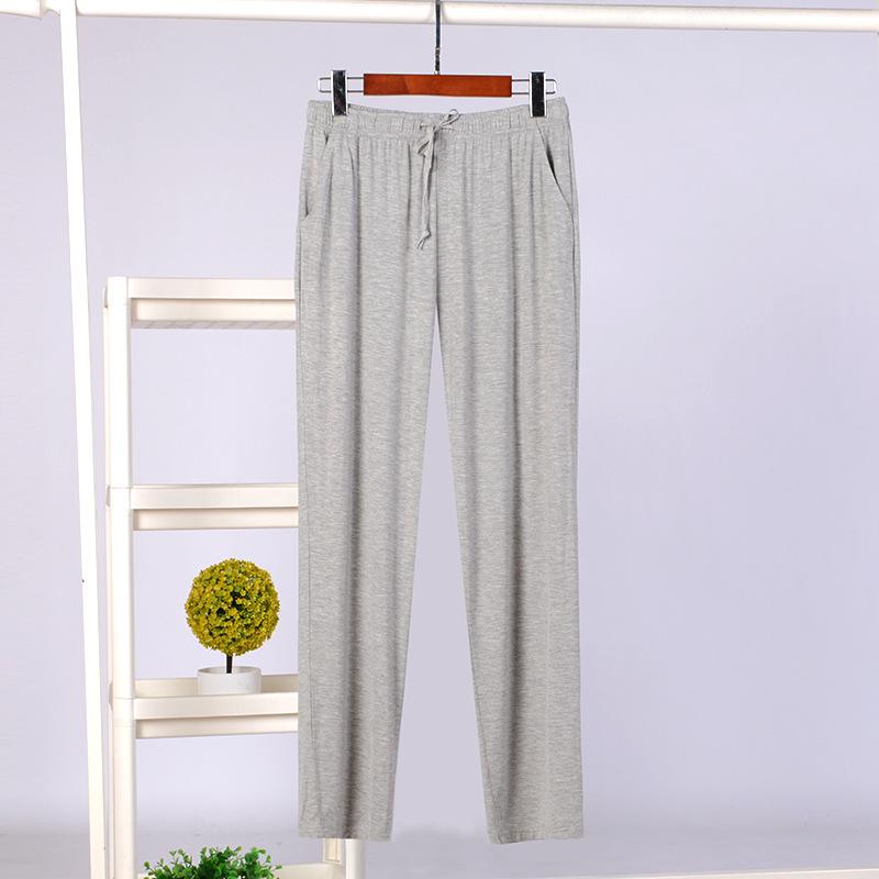 Men’s Plus Size Ice Silk Modal Pajama Pants - Casual, Loose, Long, One Piece
