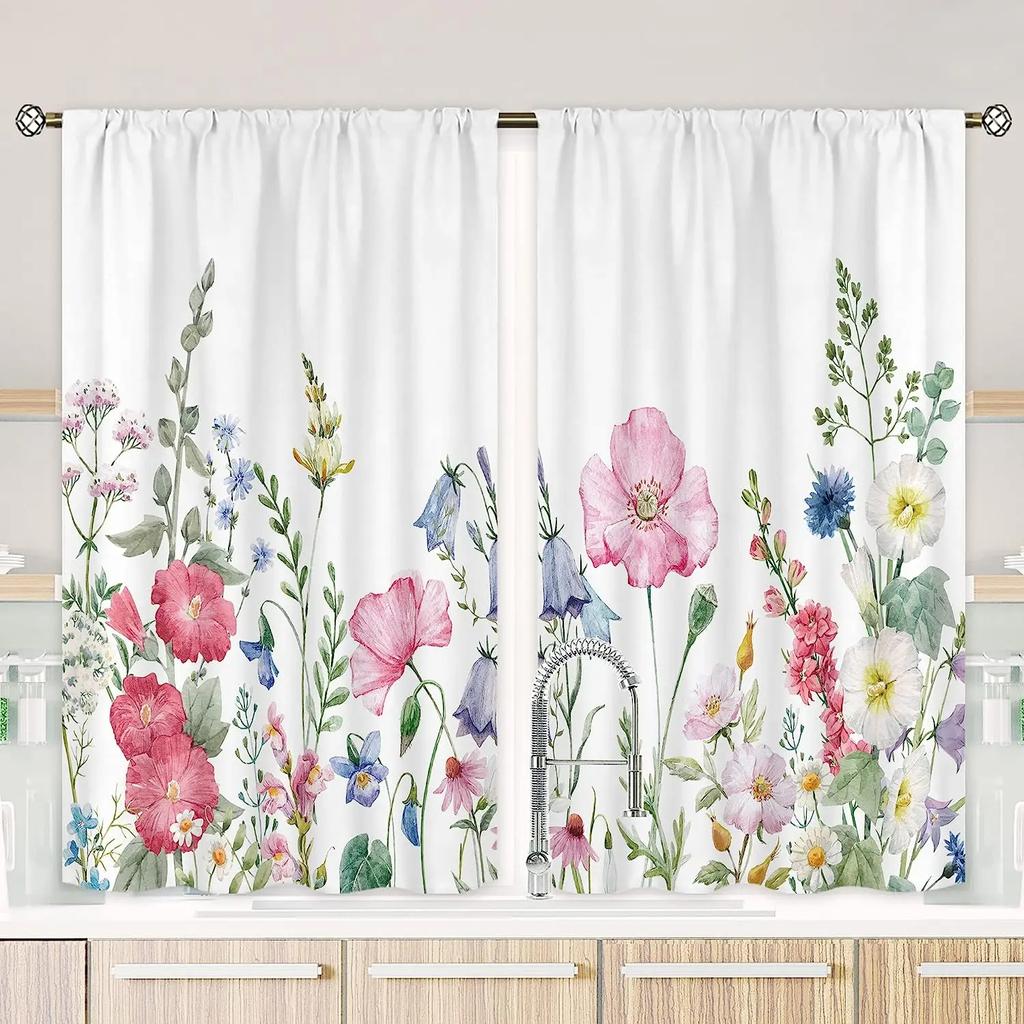 Witchy Gothic Aesthetic Spring Nature Curtain for Living Room Modern Curtains for Bedroom High Shading Drapes Kitchen Curtains