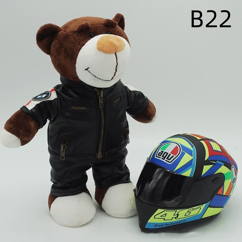 Kawaii helmets and teddy bears motorcycle decorations cute anime-filled soft stuffed toys as holiday gifts for friends