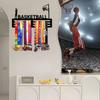 Metal Basketball Medal Display Wall Mount Sports Trophy Organizer Gift Fans