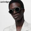 Punk Round Sunglasses Men  Luxury Brand Design Steampunk Sun Glasses For Male Summer New Fashion Small Frame Shades Eyewear