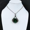 Green Fire Labradorite Pendant Copper Wire Wrapped Gemstone Jewelry Dainty Copper Pendant Handmade Jewelry Wire Wrap Pendant Gift For Mother
