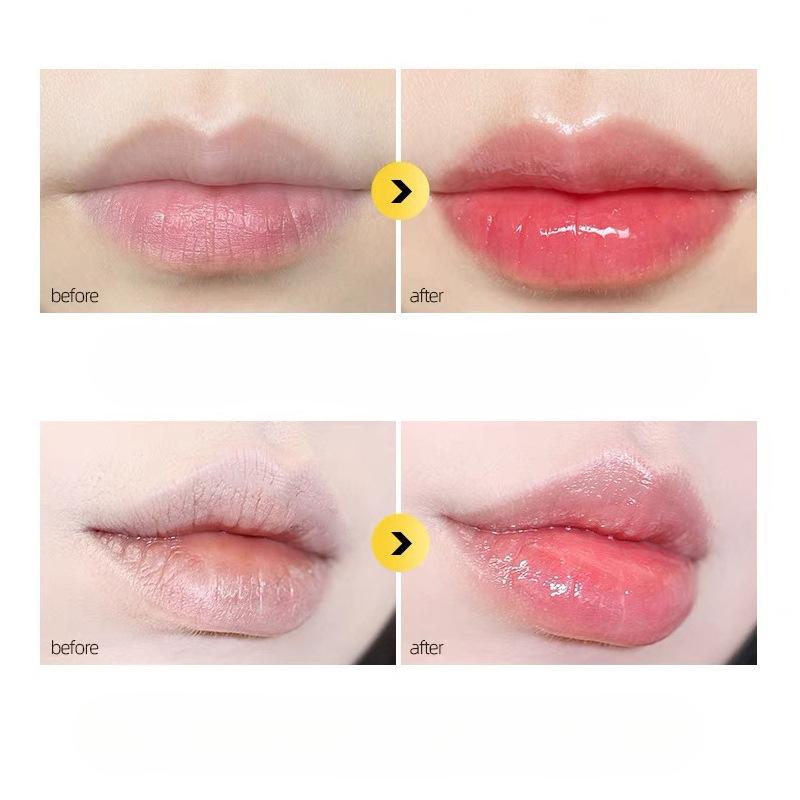 Wärmeempfindlicher, farbverändernder Lippenstift, feuchtigkeitsspendender und feuchtigkeitsspendender Aloe Vera-Lippenbalsam, erfrischende Farbe, Pseudo-No-Make-up-Lipgloss für Frauen