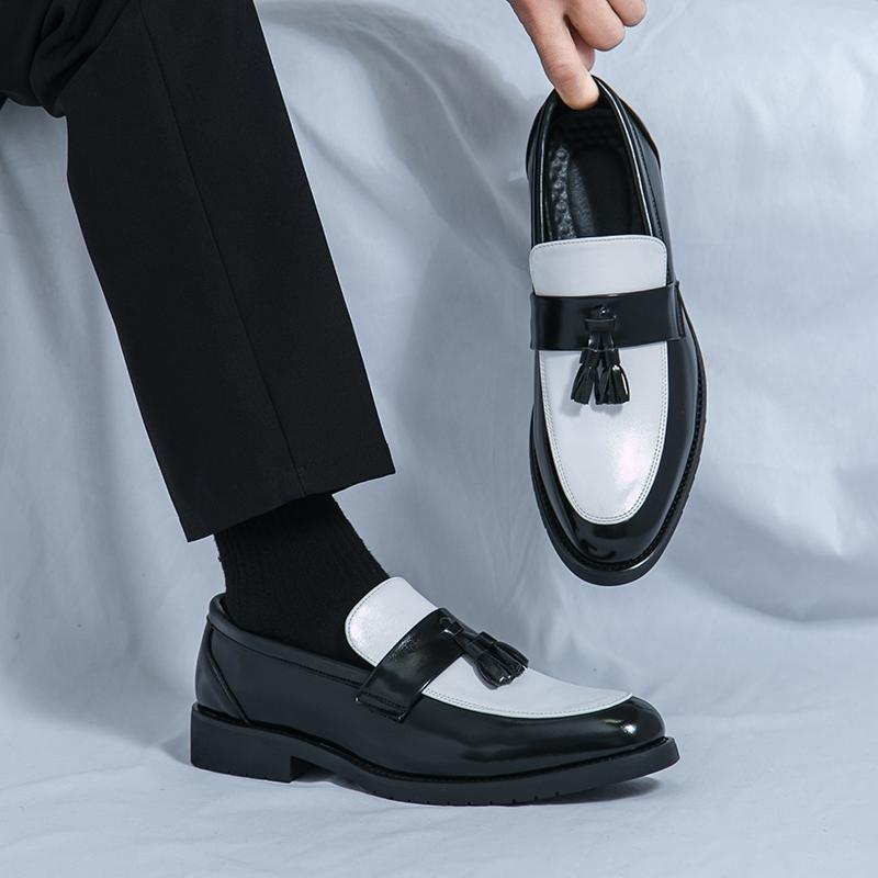 Fashion Men Business Formal Tassel Shoes Men Casual Comfortable Brand Small Leather Shoes Men Fashionable Loafers Sizes 38-46