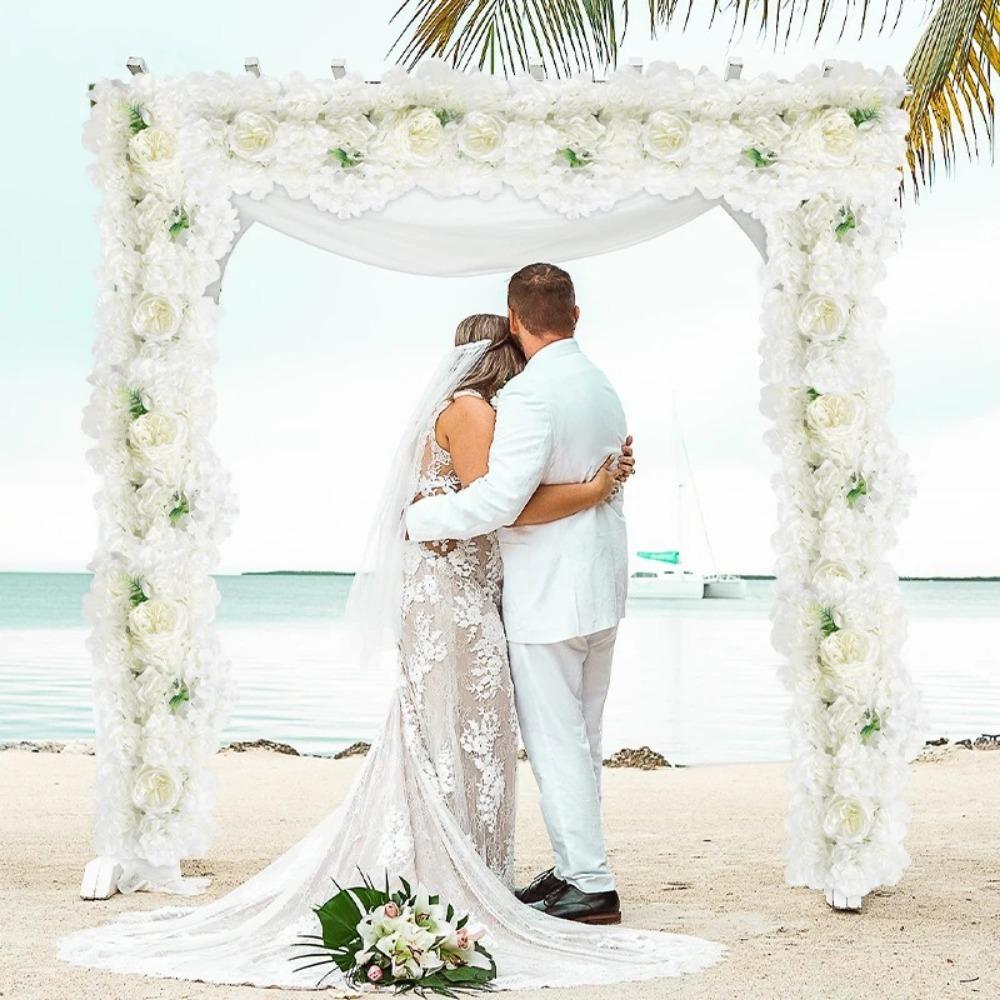 DIY Wedding Road Lead Simulated Arched Door Flower Row  Garlands Accessories