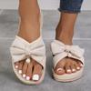 Fashion Women Slippers 2025 Summer New Fashion Bow Flat Shoes for Women Open Toed Casual Beach Flip Flop Female Zapatos De Mujer