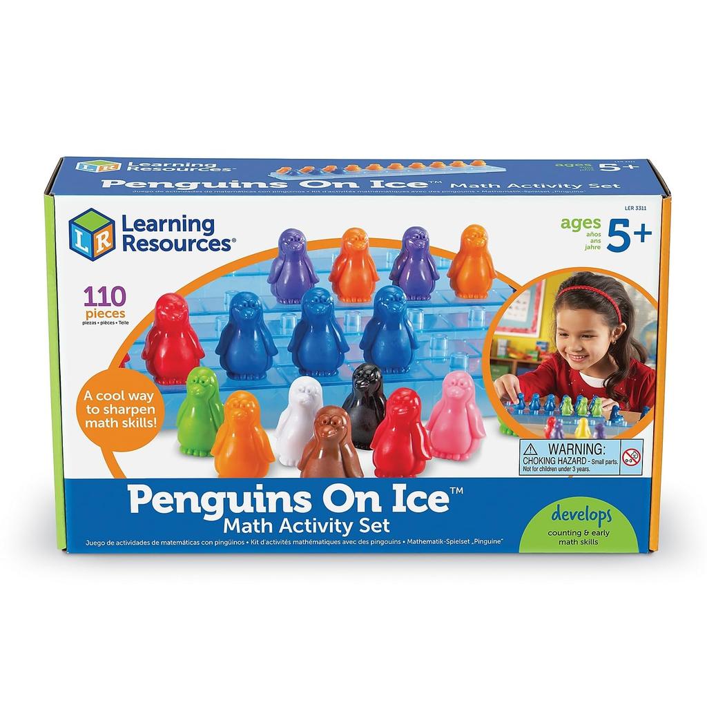 Learning Resources Penguins On Ice(TM) Math Activity Set Math Game Let's Calculate with the Penguins LER 3311