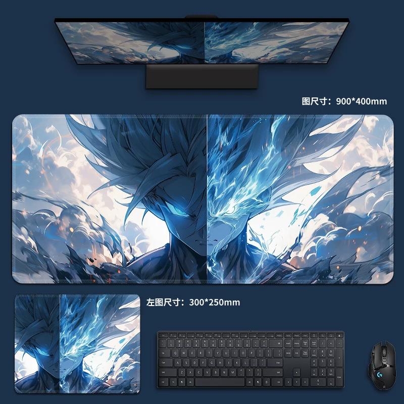 Creative PU Leather Mouse Pad Oversized Dragon Ball Computer Keyboard Pad Son Goku Animation Boys Anti-slip Mouse Pad Game E-sports Special Table Mat