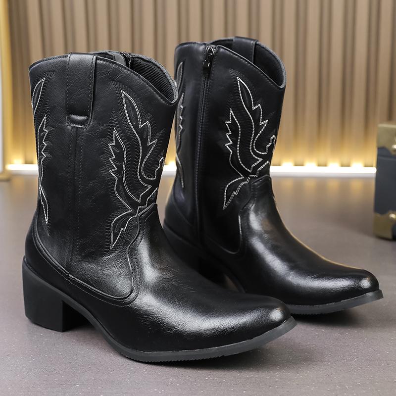 Fashion Leather casual Boots men loafers Luxury Design Slip on male dress Boots leisure style big size good Wear-resistant sole