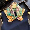 100% Silk Scarf Women Shawls Wraps for Ladies Foulard Scarves Pashmina Neckerchief Female Hijab Bandana Luxury Fashion bufanda