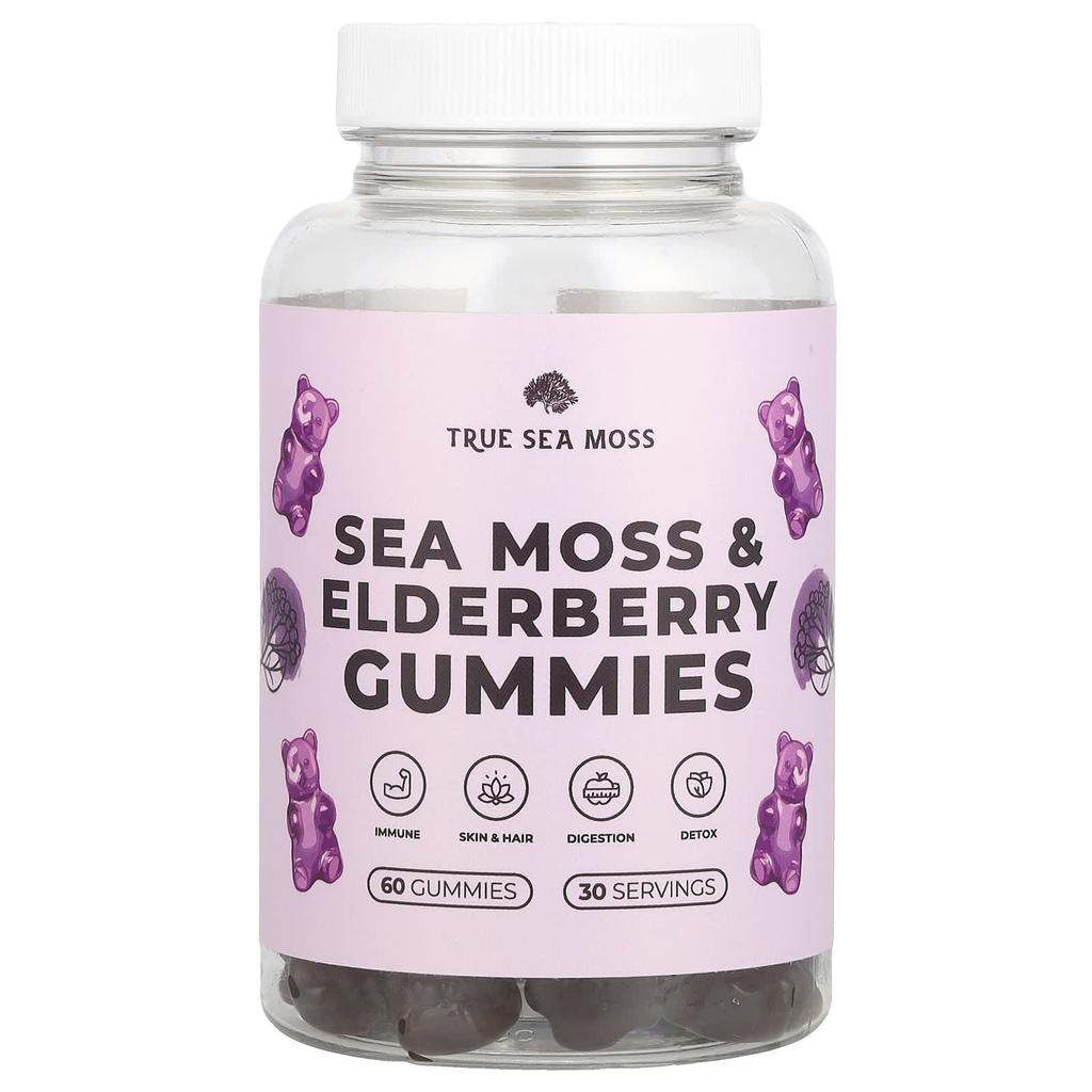 Sea Moss & Elderberry Gummies, 60 Gummies