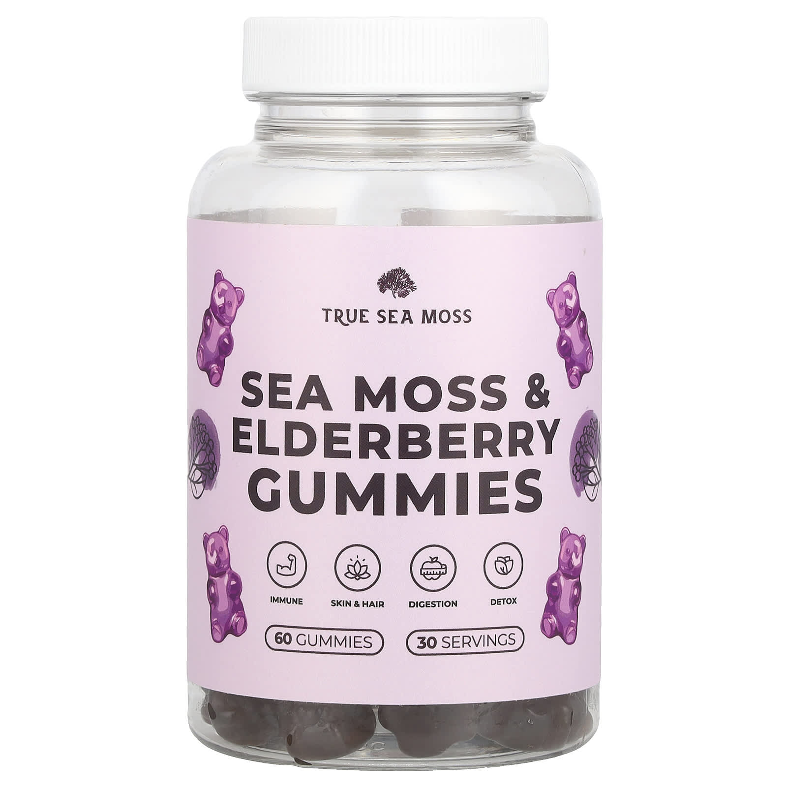 

Sea Moss & Elderberry Gummies, 60 Gummies