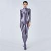 Sexy Women Oil Glossy Shiny Elastic Bodysuit Candy Color Bodycon Tights Jumpsuits One Pieces Thong Cosplay Maid Shaping Leotard