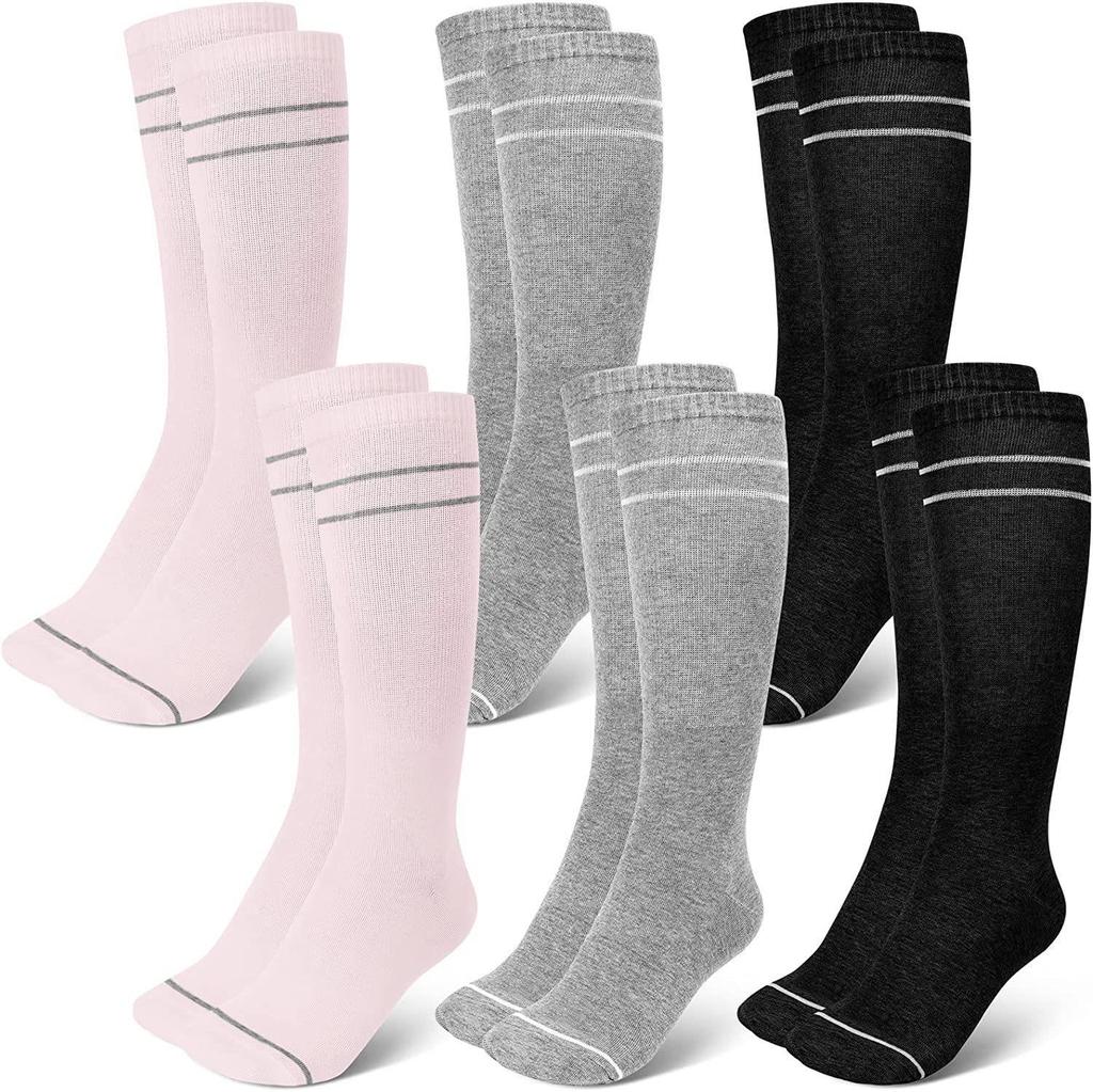 6-Pack Patterned Sports Compression Calf Socks for Running
