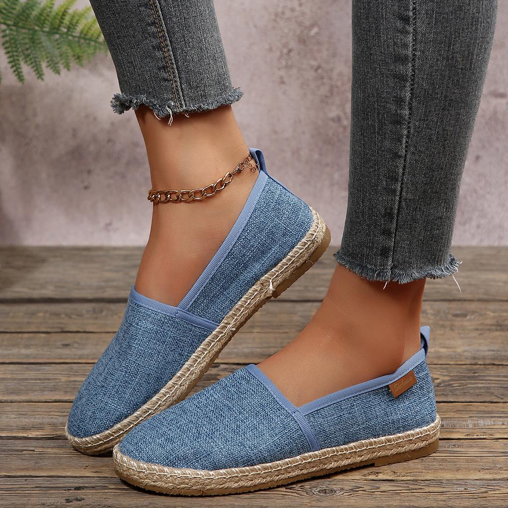 Spring And Autumn Large Size Flat Women's Shoes Simple, Comfortable And Casual Hemp Rope Soled Fishermen's Shoes