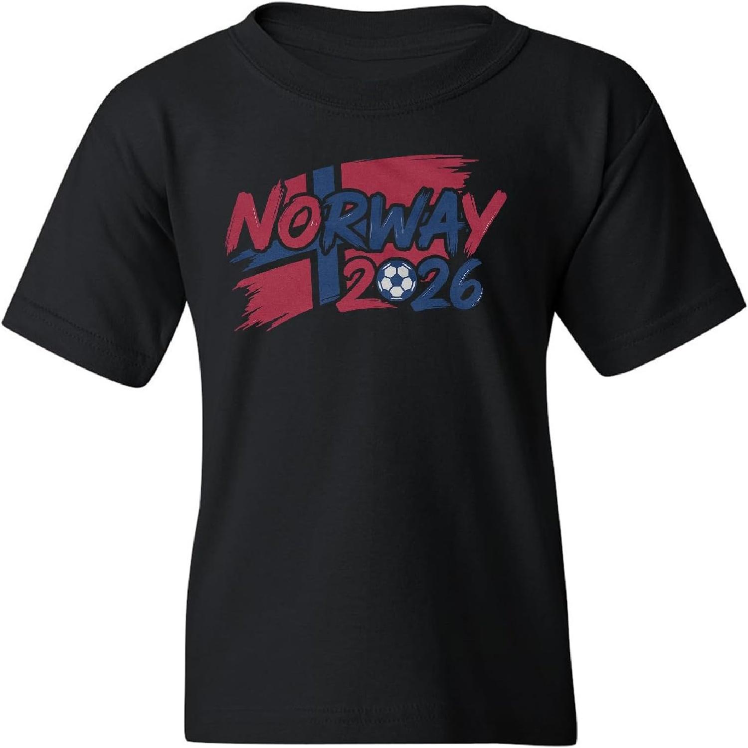 Norway Tribute Flag Graphic - 2026 Soccer Fans Youth Unisex T-Shirt S