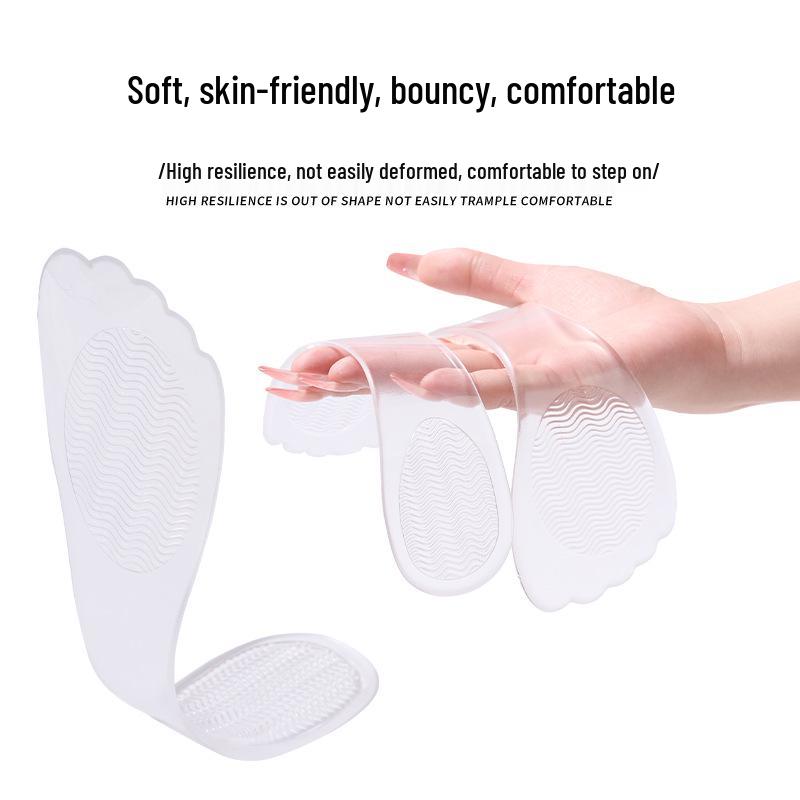High Heel Gel Pad Inserts - Soft Non-Slip, Anti-Abrasion, Comfortable Fit for Leather & Suede Shoes