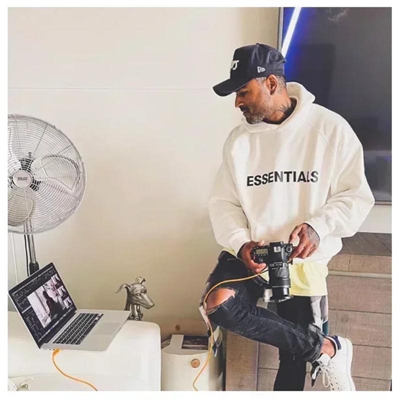 Essentials 2025 Fortykket hettegenser Streetwear Silikonlogo Casual Løs Oversized Sportsskjorte Topp Genser for Menn/kvinner