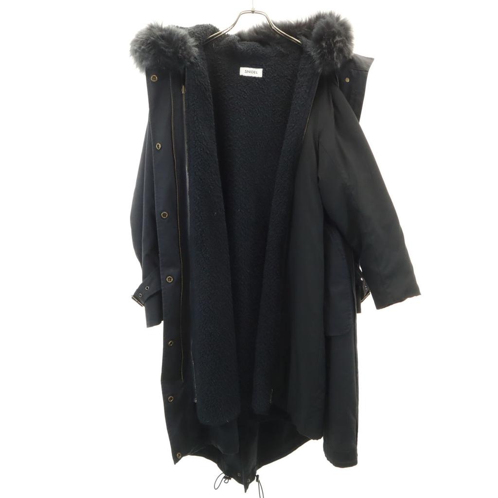 SNIDEL Mod Coat Black With Liner Women Used