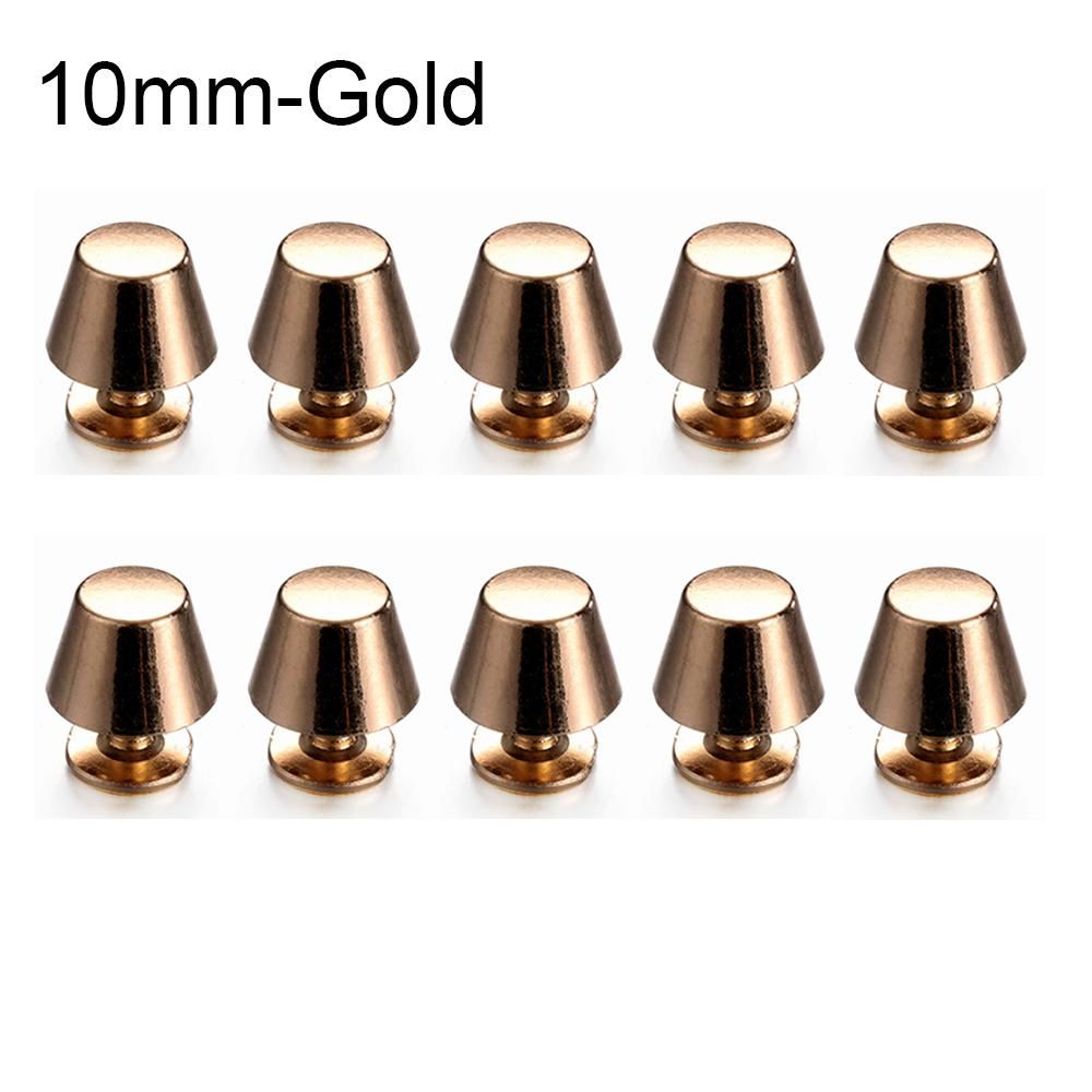 

10SET 10/12mm DIY Strap Rivets Screw Bucket Dome Bolt Flat Head Screws Punk Metal Nail Cloth Button Luggage Craft Bag/Shoes