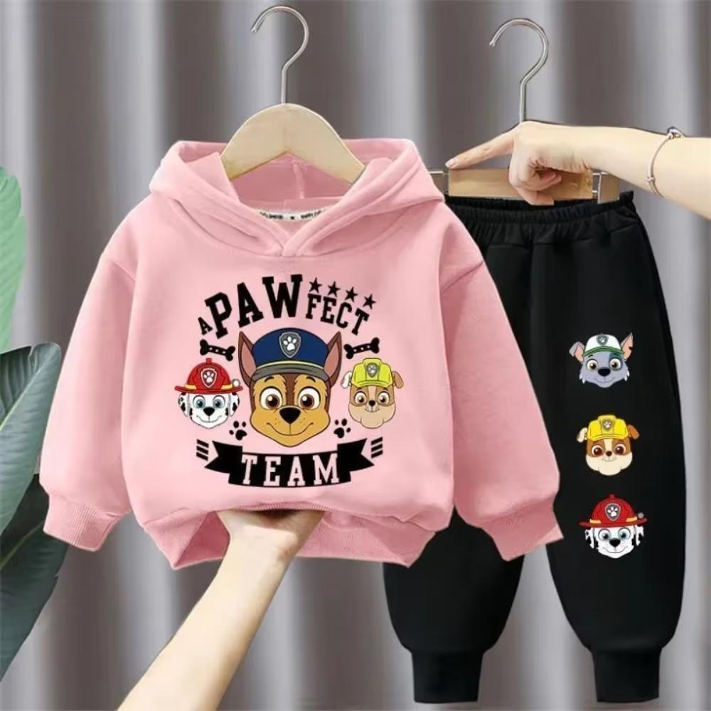 Children's Spring Autumn Long Sleeved Hoodies and Long Pants 2pcs Sets Kids Sweatpant Sets Boys PAW Patrol Tracksuit Clothing
