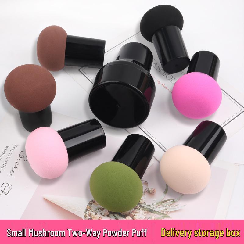 Mushroom Head Makeup Sponge: Versatile Dry & Wet Use Cushion for Foundation & Setting Powder