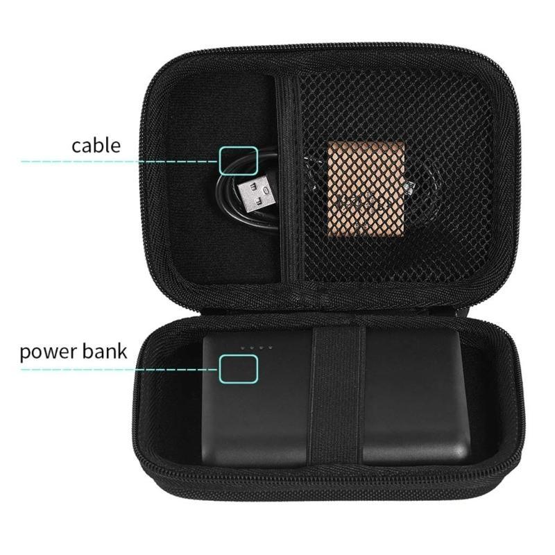 W89C for Anker 13000mAh Storage Bag Wear Resistant Dust Proof EVA Zipper for Case Portable Bag
